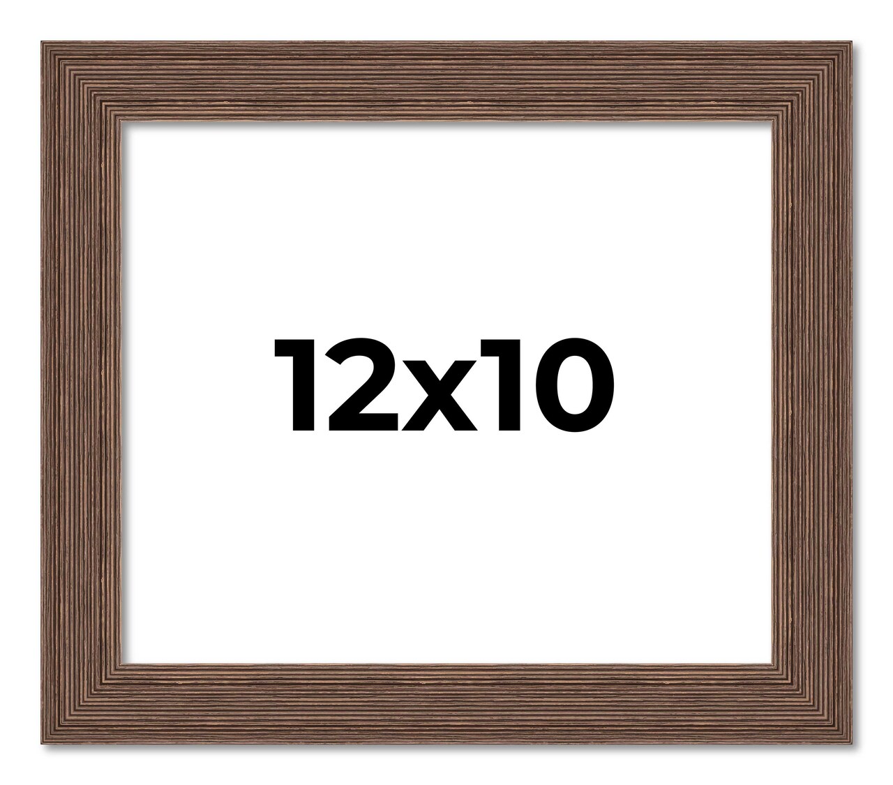 12x10 Wide Barnwood Picture Frame with UV-Resistant Acrylic & Acid Free Backing, Available in 6 Paint Finishes - Grey, Brown, White, and Black